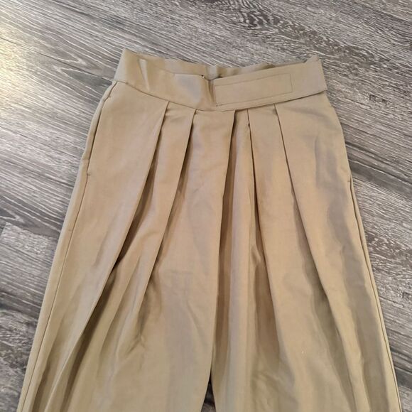 Fibflx Loose Pleated Wide-Leg Pants with Hook And Loop Fastener - Picture 3 of 8